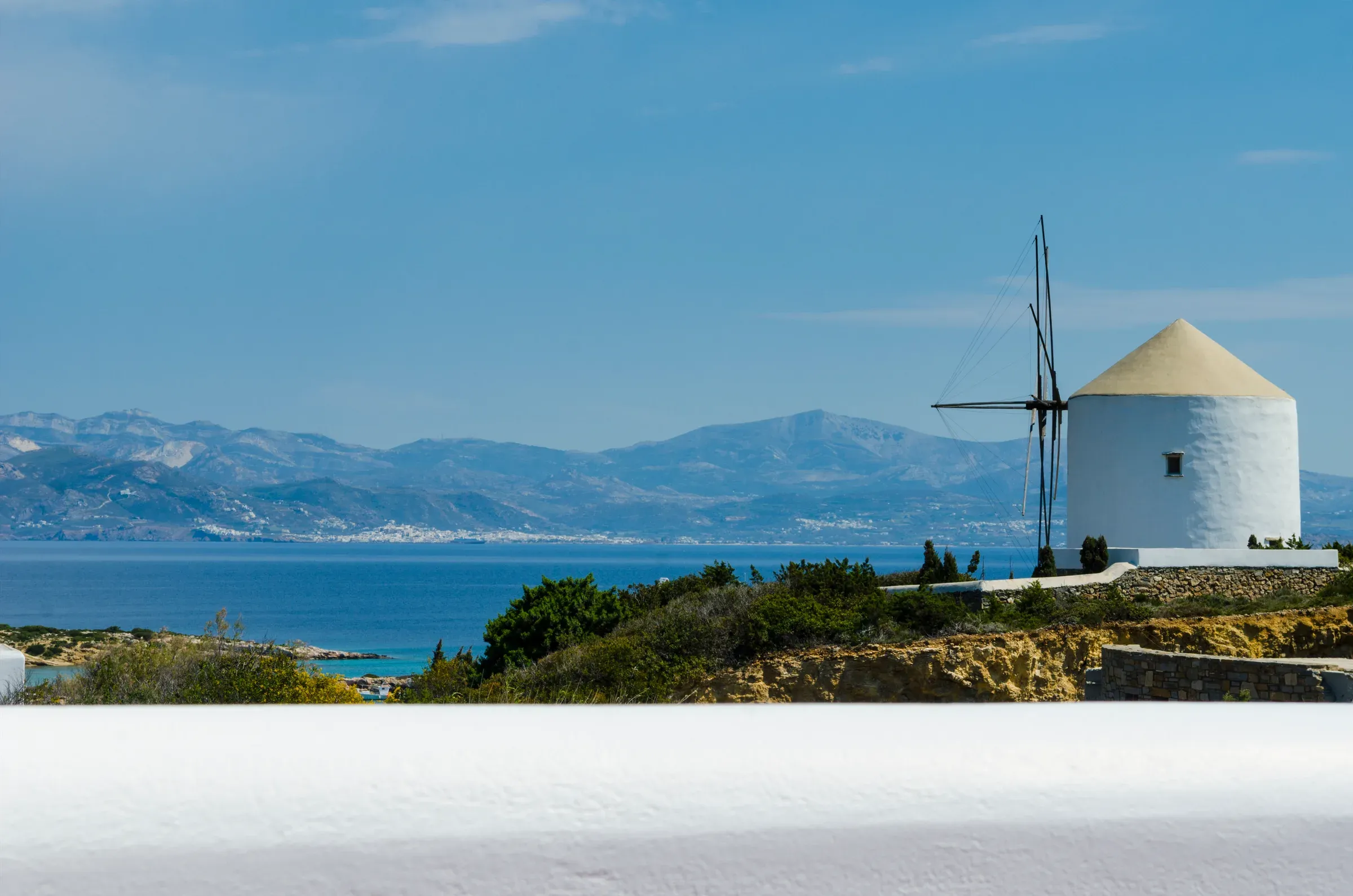 Paros — windmill above the Aegean